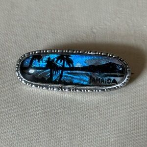 Thomas L Mott Art Deco Butterfly Wing Brooch set in Sterling Silver.